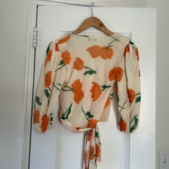 Ganni Tilden Mesh Wrap Top - Picture 4 of 7